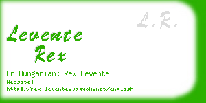 levente rex business card